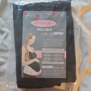 Sz S Gabriella Black Back And Belly Maternity Support Belt - NWT